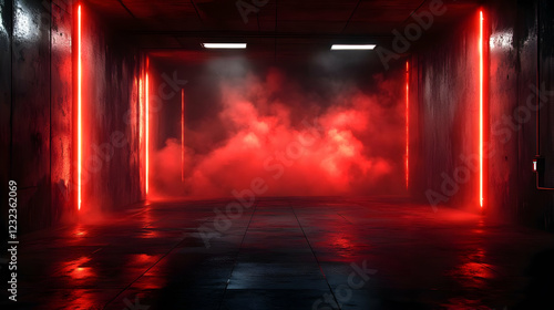 Dark Empty Room Illuminates...