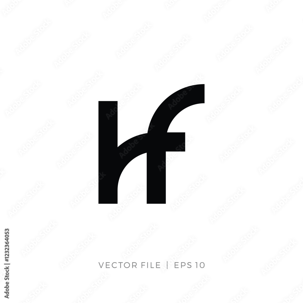 Obraz premium initial letter HF or FH logo