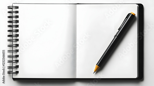 Open Spiral Notebook Shows ...