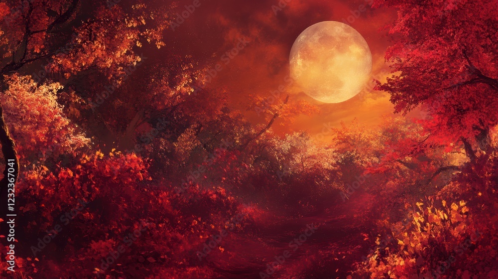 A Dramatic Background with Deep Scarlet and Meta A Dramatic Background with Deep Scarlet and Meta