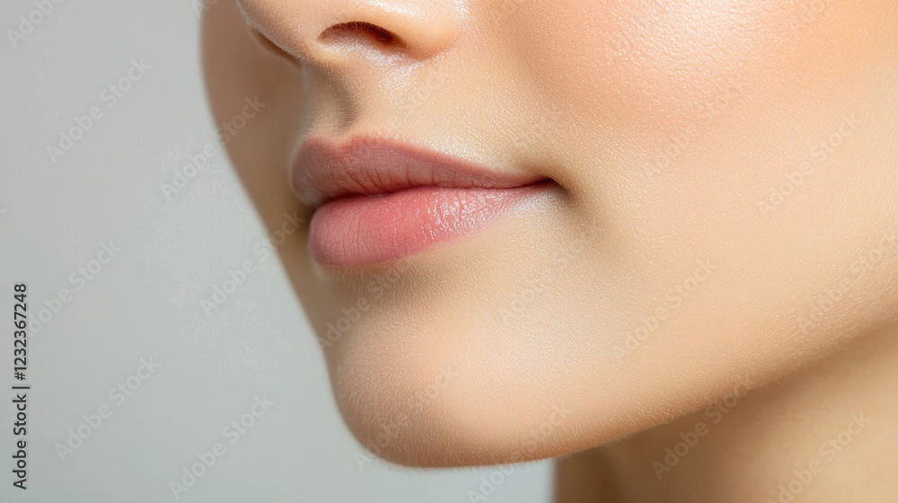 Cheekbone close-up showing texture and soft imperfections Cheekbone close-up showing texture and soft imperfections