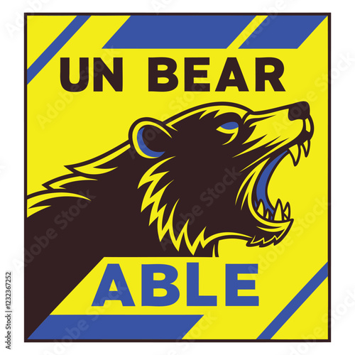 Unbearable Beer Bottle Vector Design
