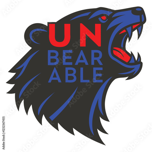 Unbearable Beer Bottle Vector Design
