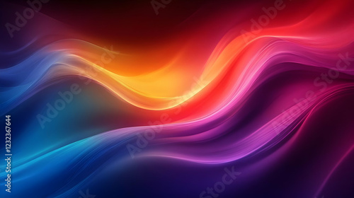 Wallpaper Mural Abstract Background Creates Flowing Waves of Vibrant Colors in Digital Art Illustration Torontodigital.ca