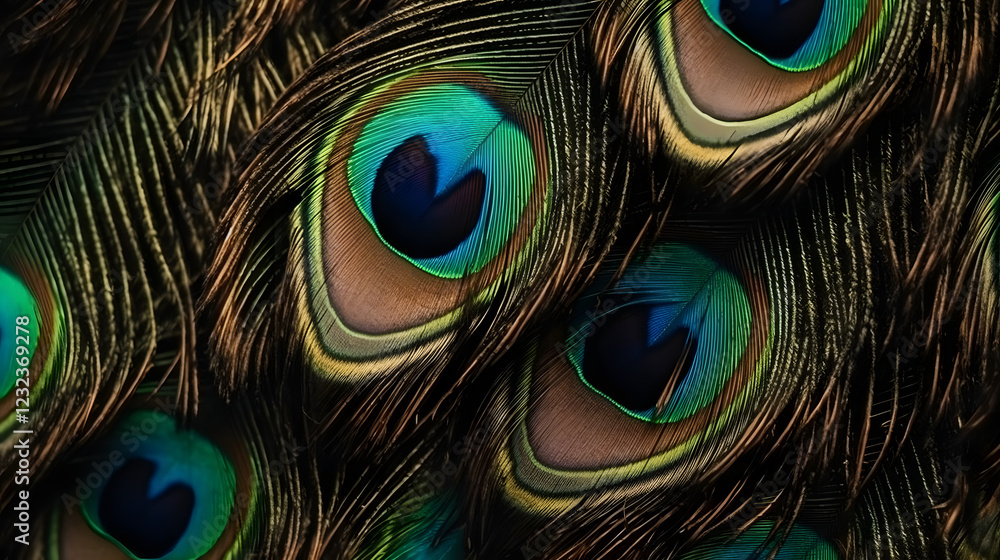 Obraz premium a close up of peacock feathers
