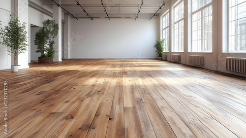 Empty Room with Wooden Floo...