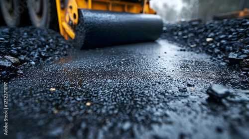 Road Roller Compacts Fresh ...