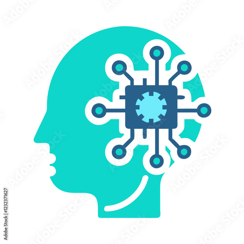 Wallpaper Mural Artificial Intelligence Icon Vector Minimal AI Design for Smart Technology and Automation Torontodigital.ca