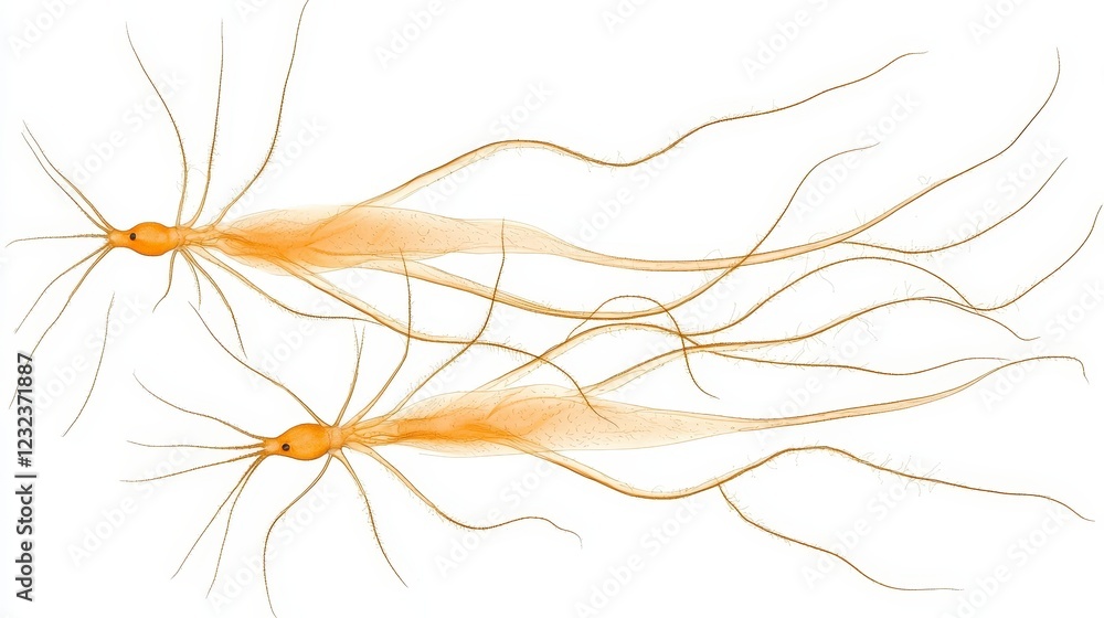 Fototapeta premium Bacillus anthracis Detailed Illustration with Low Resolution Effects