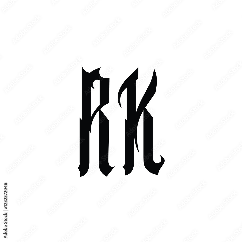 RK monogram logo design letter text name symbol monochrome logotype alphabet character simple logo RK monogram logo design letter text name symbol monochrome logotype alphabet character simple logo