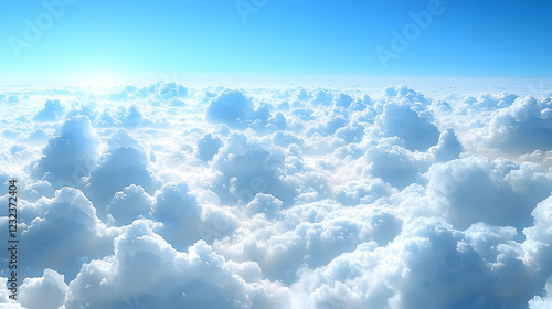 Fluffy White Clouds Fill a ...