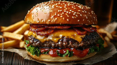 Delicious Burger with Bacon...