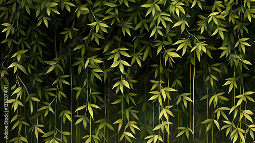 Lush Green Bamboo Forest Il...