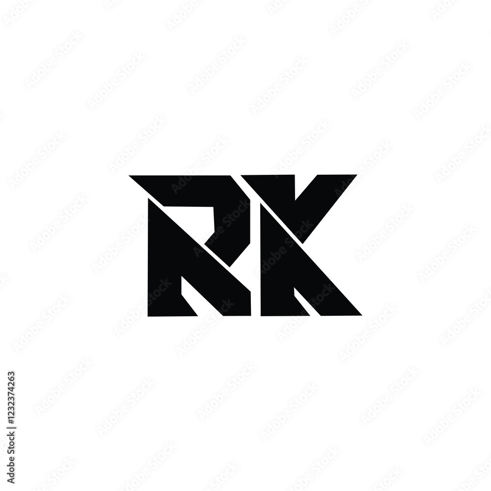 RK monogram logo design letter text name symbol monochrome logotype alphabet character simple logo RK monogram logo design letter text name symbol monochrome logotype alphabet character simple logo
