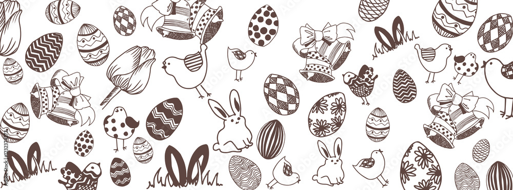 Happy easter doodles Happy easter doodles
