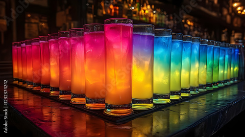 Rainbow Cocktails Glow Vibr...