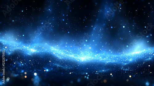 Abstract Blue Glitter Backg...