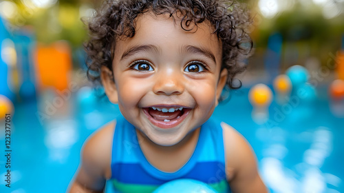Happy Child Smiles Brightly...