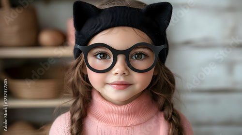 Cute Little Girl Wearing Ca...