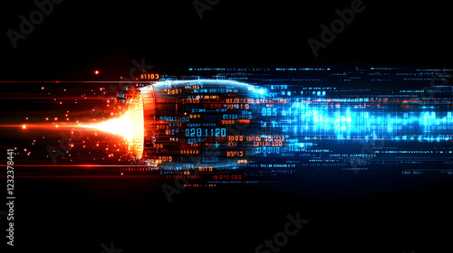 Digital Data Stream Flows w...