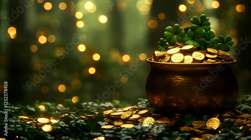 Pot of Gold Coins Spills on...