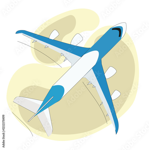 Airplane Icon Graphic for Travel Concept