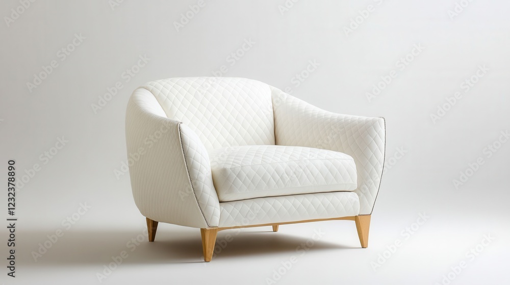 Quilted Antimacassar Chair in Soft Fabric with Elegant Embroidery Quilted Antimacassar Chair in Soft Fabric with Elegant Embroidery