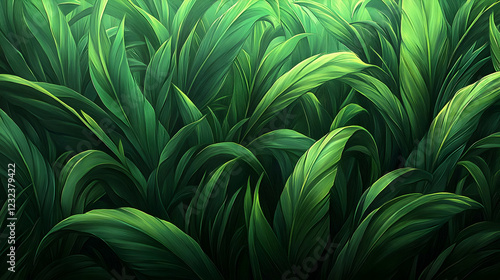 Lush Green Leaves Form a Vi...