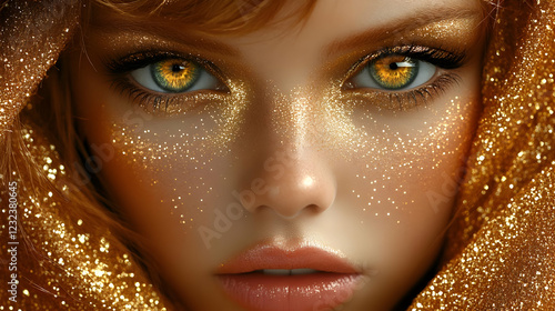 Golden Glamour Portrait: Wo...
