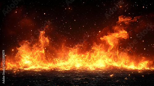 Fire Blazes Intensely on Da...
