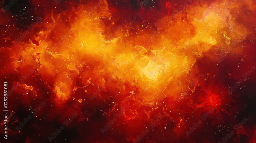 Naklejka premium A Fiery Background with Glowing Orange and Crimson