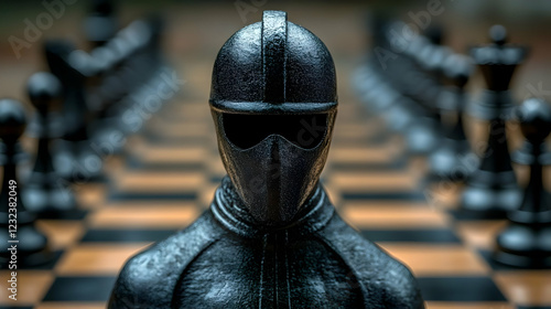 Dark Armored Chess Piece St...