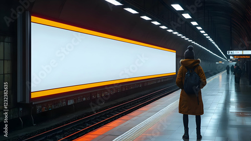 Blank Billboard in Subway S...