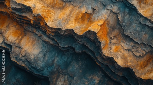 Wallpaper Mural Surreal landscape with aesthetic brown and beige tones, viewed from the top. Close-up view of natural elements creating a unique and visually captivating scene with abstract texture and composition. Torontodigital.ca