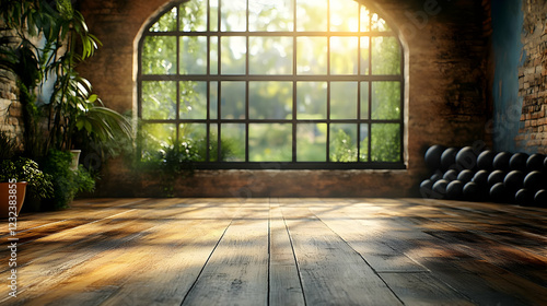Empty Room with Wooden Floo...