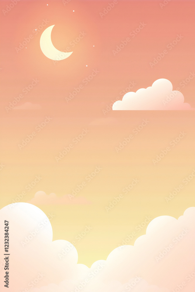 A beautiful sky with a few clouds pastel colo A beautiful sky with a few clouds pastel colo