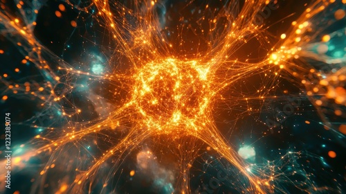 Wallpaper Mural Abstract AGI Concept Managing a Global Network Torontodigital.ca