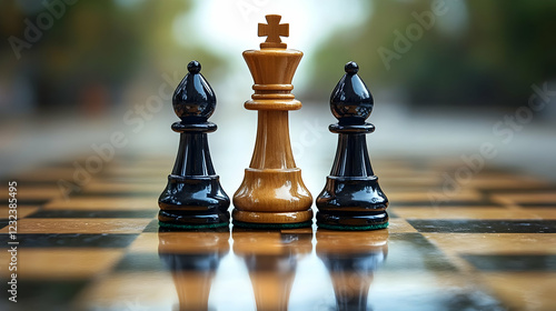 White King Chess Piece Stan...