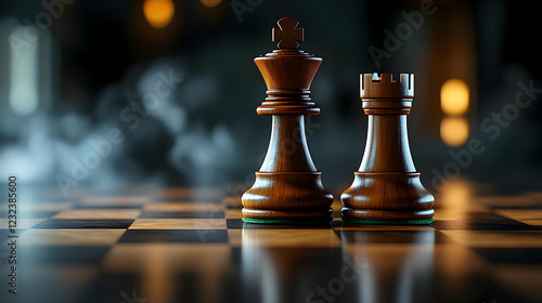 Wooden King and Rook Chess ...