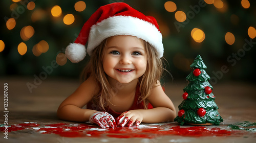 Happy Child Paints a Christ...