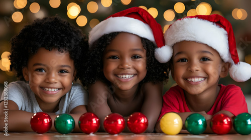 Three Happy Children Smile ...