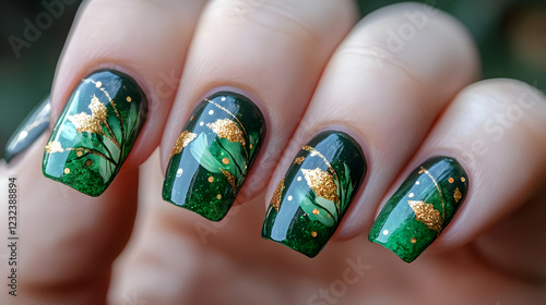 Close-Up of Green and Gold ...