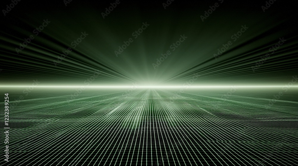 Fototapeta premium Futuristic Glowing Patterns with Low Resolution Gigapixel Effect
