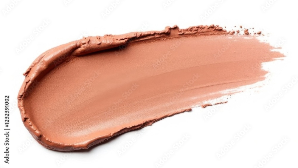 Bronzer eye shadow smear isolated on white background. Eye shadow color swatch Bronzer eye shadow smear isolated on white background. Eye shadow color swatch