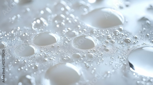 Wallpaper Mural Close-up of Water Droplets Forming on a Smooth Surface with Subtle Reflections Beautifully. Torontodigital.ca