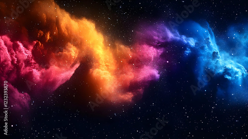 Colorful Nebula Clouds Swir...