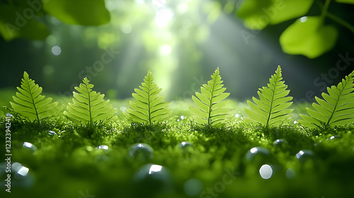 Fern Leaves Thrive in Sunli...