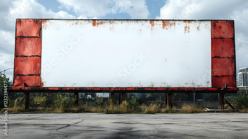 Blank, Weathered Billboard ...