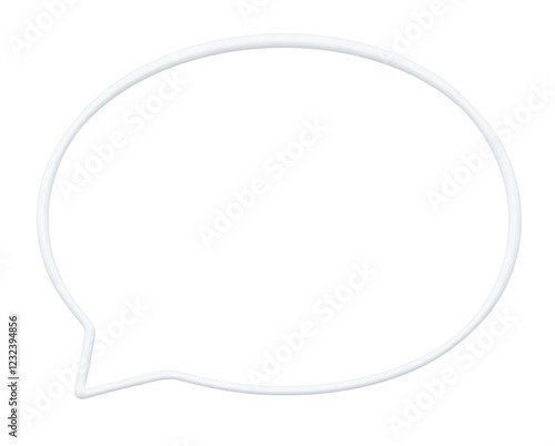 丸みを帯びた左から吹き出す丸いシンプルな白い吹き出しのフレーム