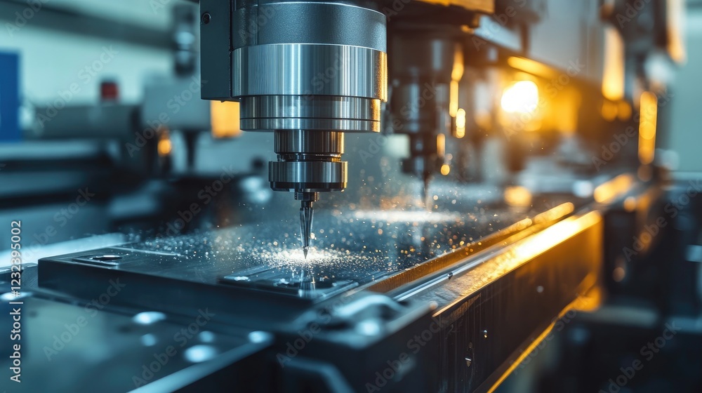 A row of industrial cutting machines in a factory, focusing on sharp blades and rotating parts A row of industrial cutting machines in a factory, focusing on sharp blades and rotating parts